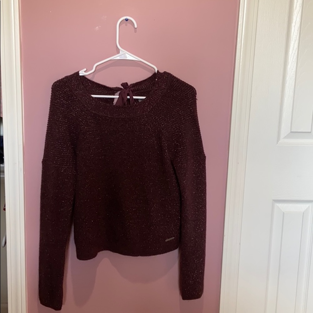 purple sweater from Abercrombie